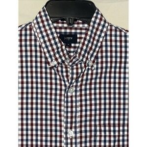 J Crew Plaid Style Mens Size‎ Medium Long Sleeve Button Down Slim Fit